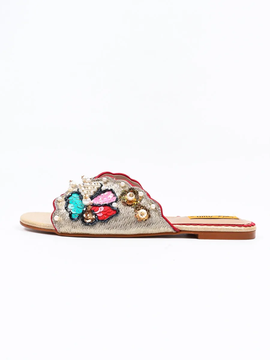 Golden Multi Fancy Slipper