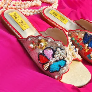 Golden Multi Fancy Slipper