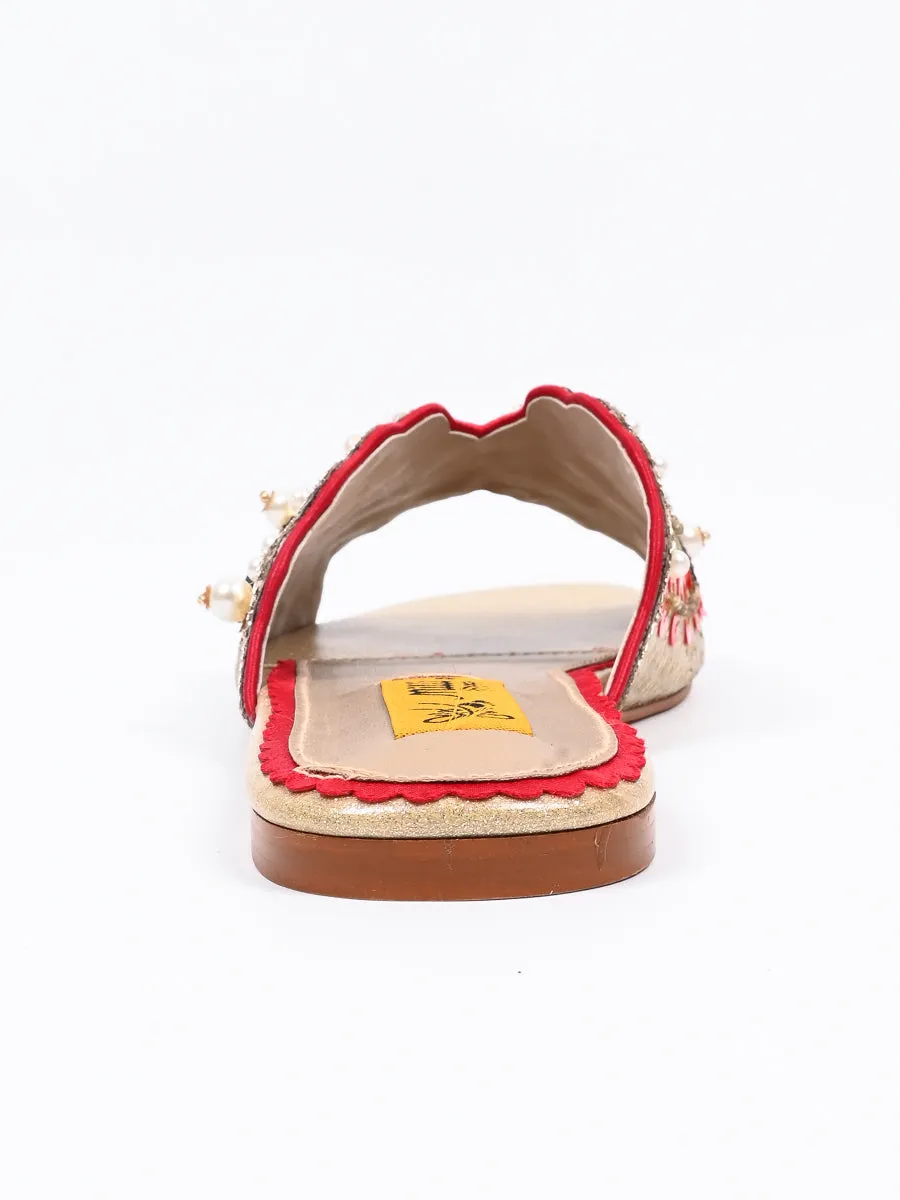 Golden Multi Fancy Slipper