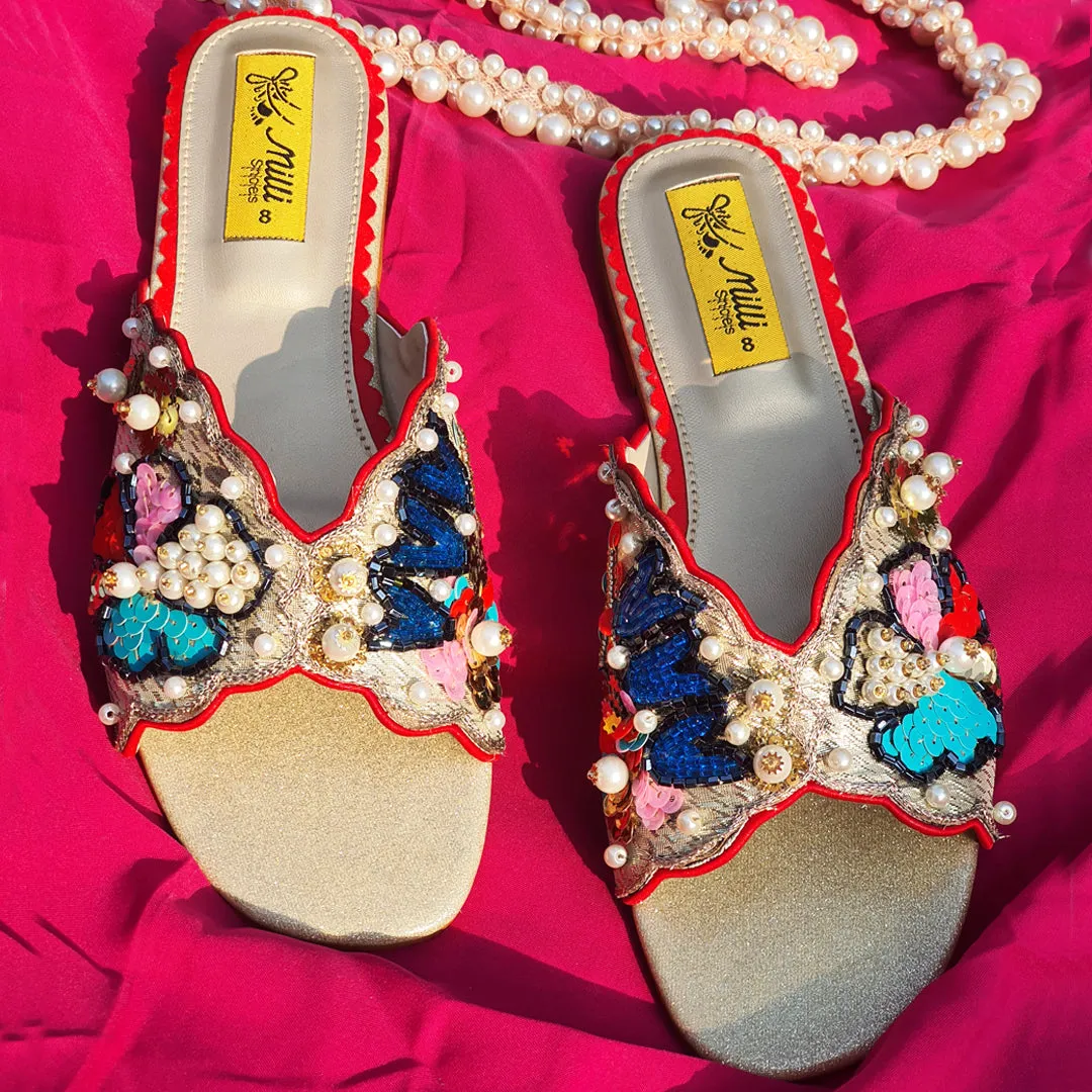 Golden Multi Fancy Slipper