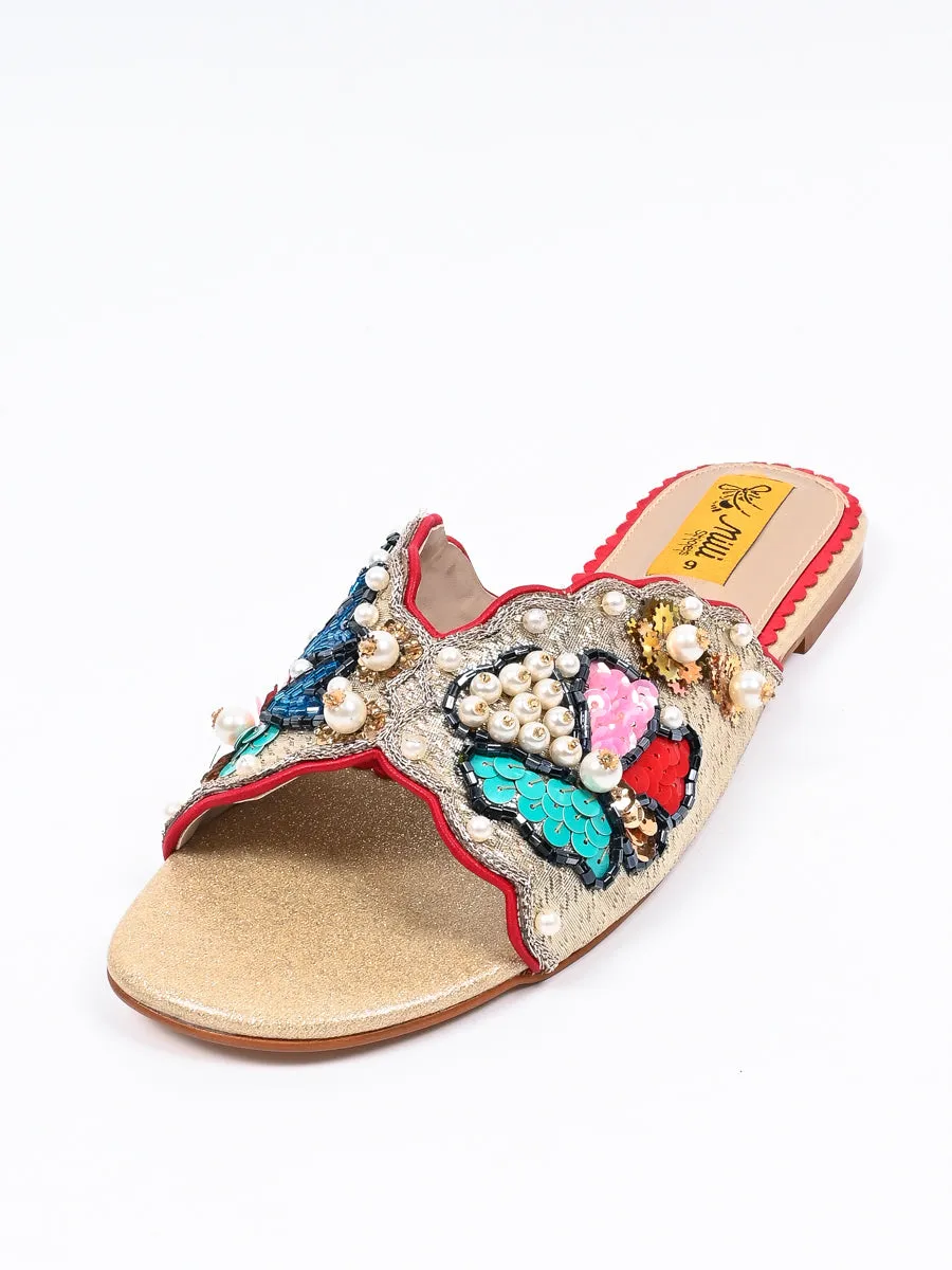 Golden Multi Fancy Slipper