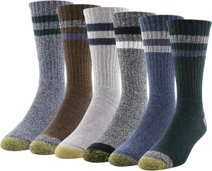 GOLDTOE Men's Harrington Crew Socks, Multipairs