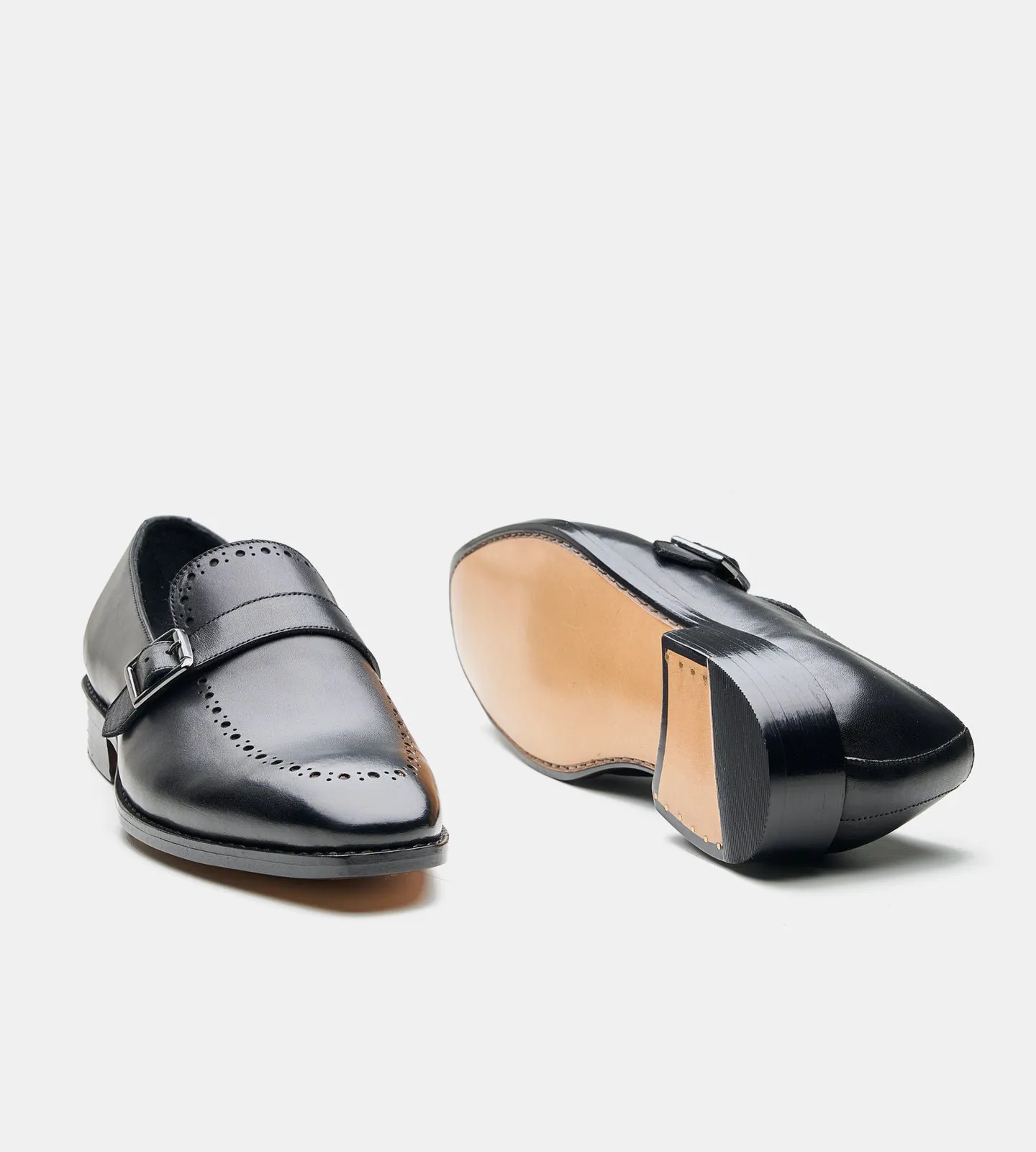 Goodyear Welted Black Strap Loafer