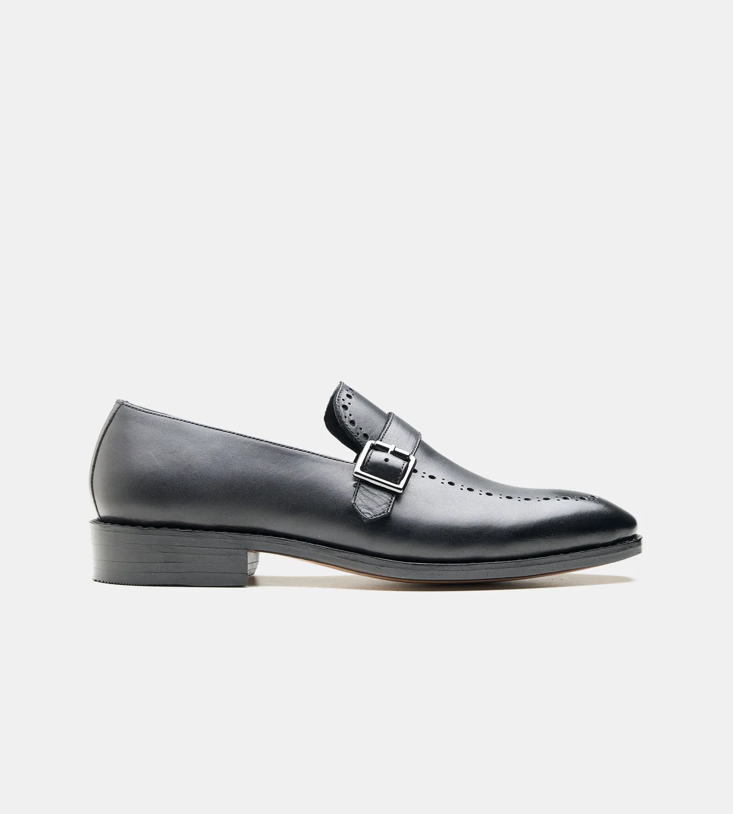 Goodyear Welted Black Strap Loafer