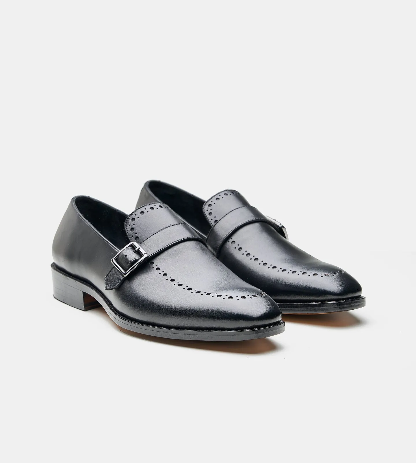 Goodyear Welted Black Strap Loafer