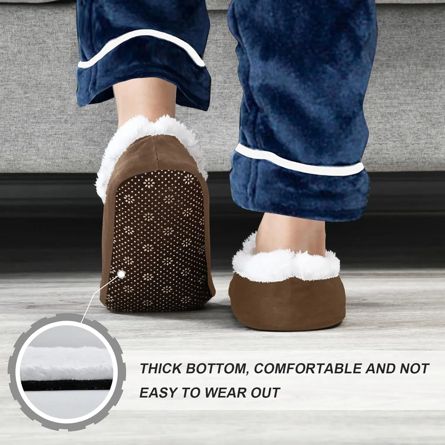 Gredecor Boys Girls Toddler Slippers for Kids Home House Slippers Warm Fur Non Slip Plush Indoor Slipper Socks