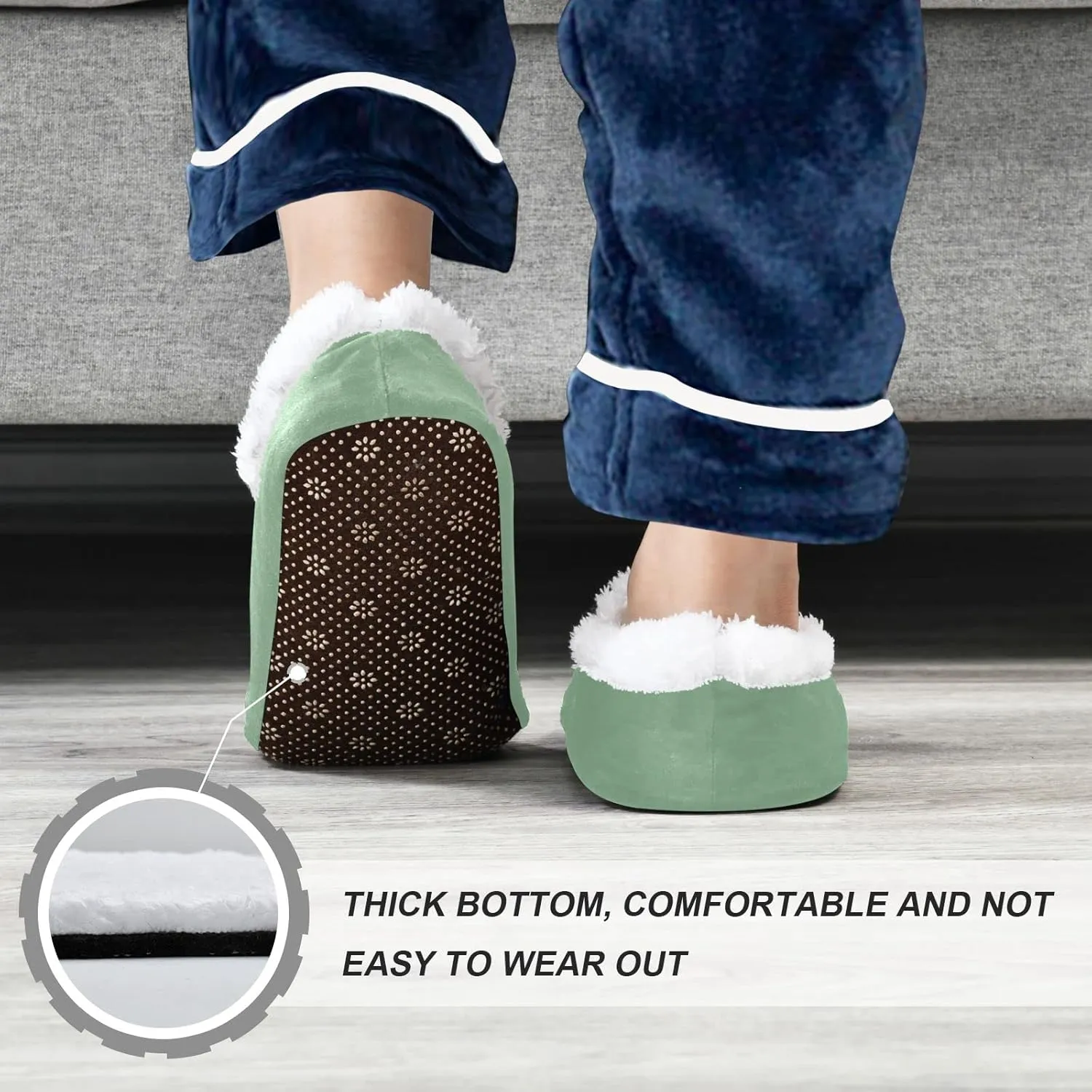 Gredecor Boys Girls Toddler Slippers for Kids Home House Slippers Warm Fur Non Slip Plush Indoor Slipper Socks