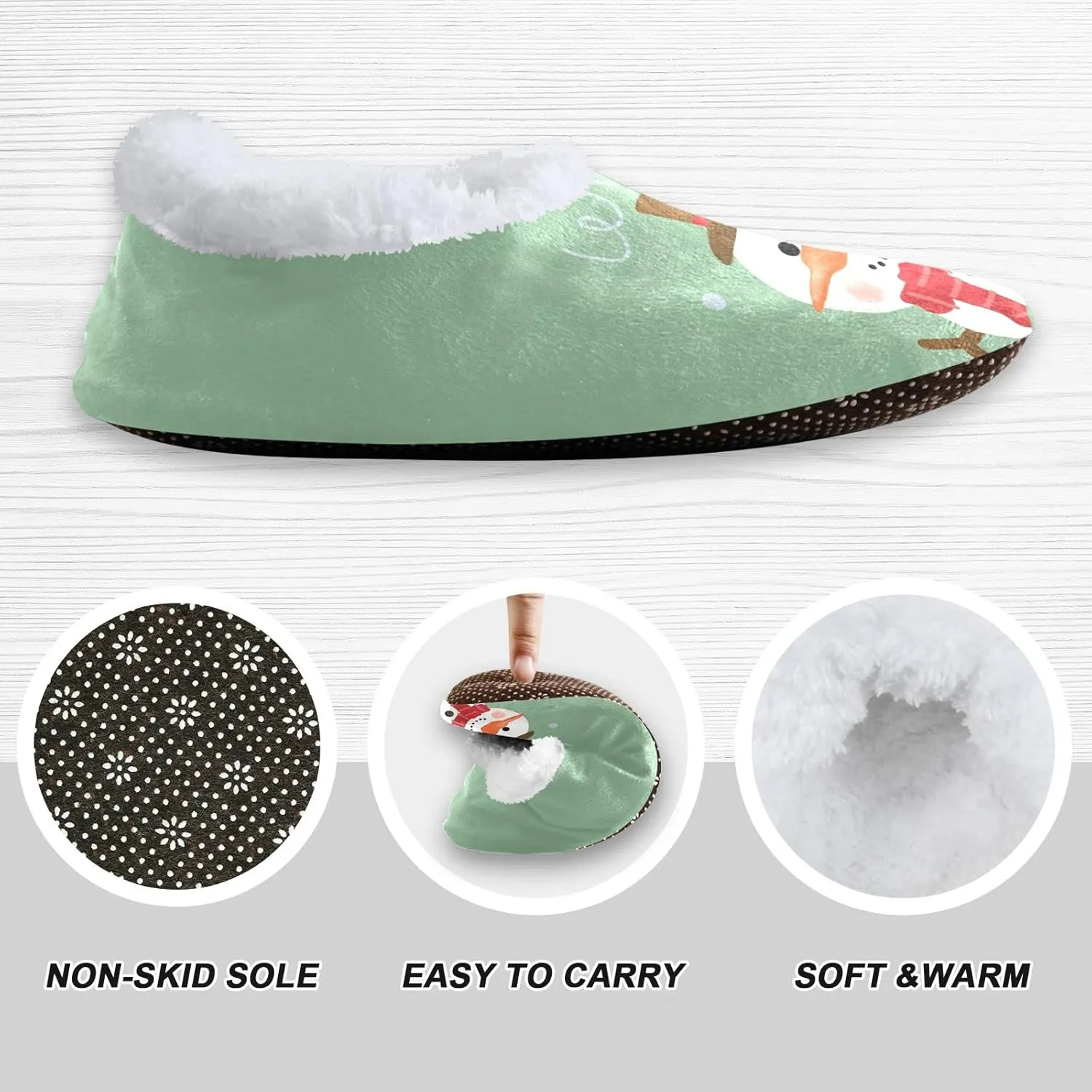 Gredecor Boys Girls Toddler Slippers for Kids Home House Slippers Warm Fur Non Slip Plush Indoor Slipper Socks