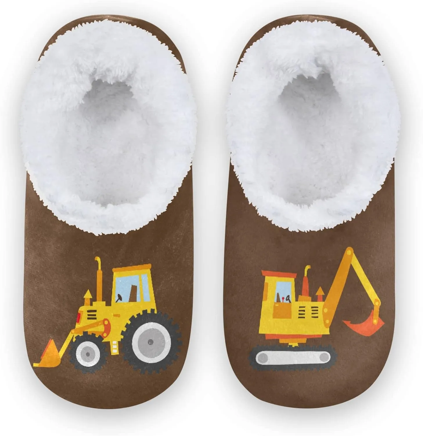 Gredecor Boys Girls Toddler Slippers for Kids Home House Slippers Warm Fur Non Slip Plush Indoor Slipper Socks