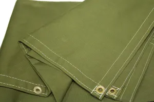 Green Workhorse Polyester Canvas Tarp 4 Ft x 5 Ft - 14.5 Oz.