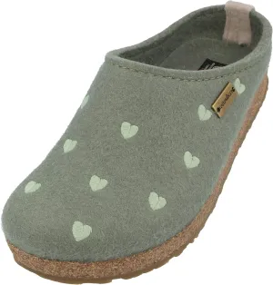 HAFLINGER Cuoricini Felt Clog Wool Slipper