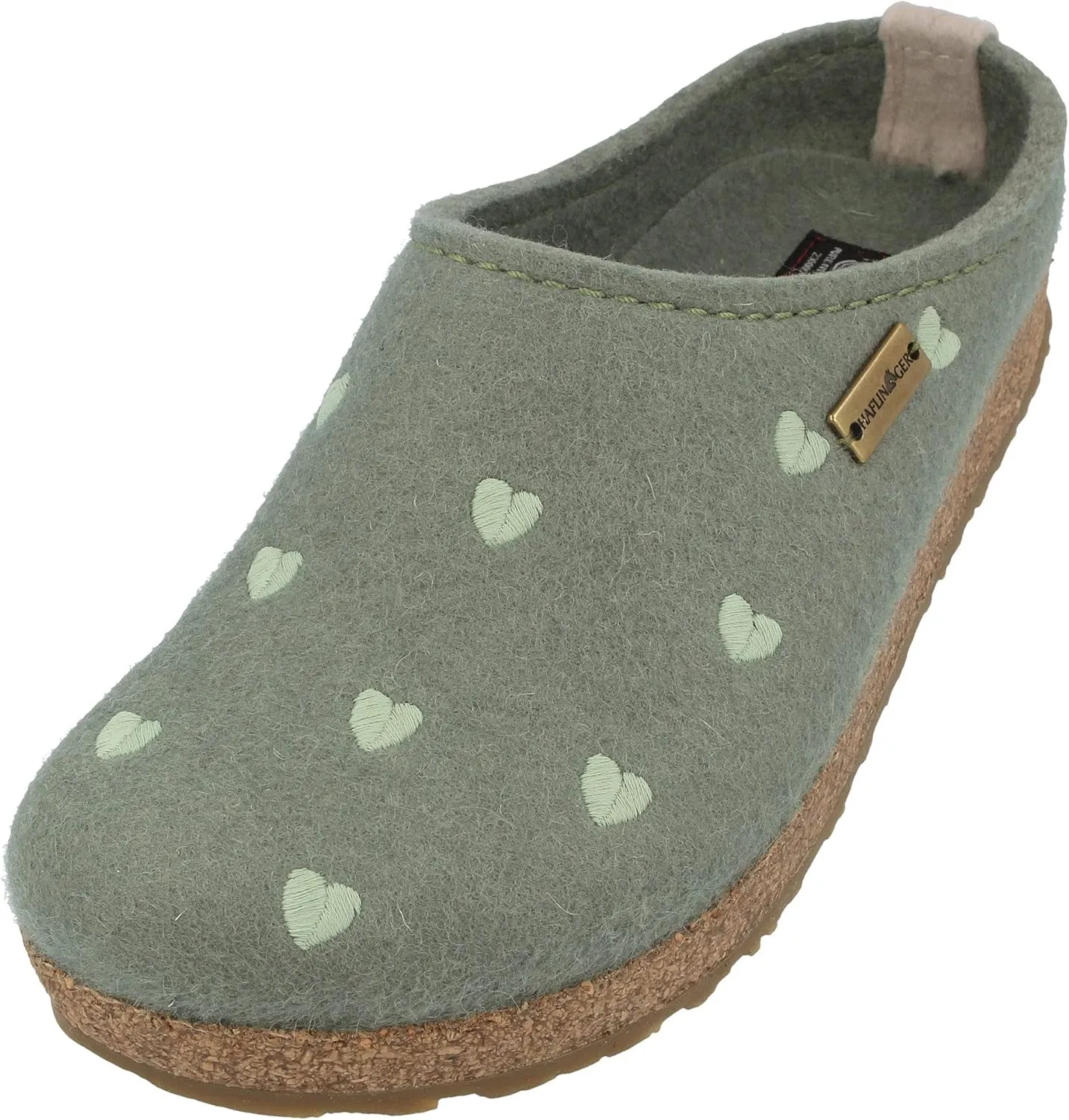 HAFLINGER Cuoricini Felt Clog Wool Slipper