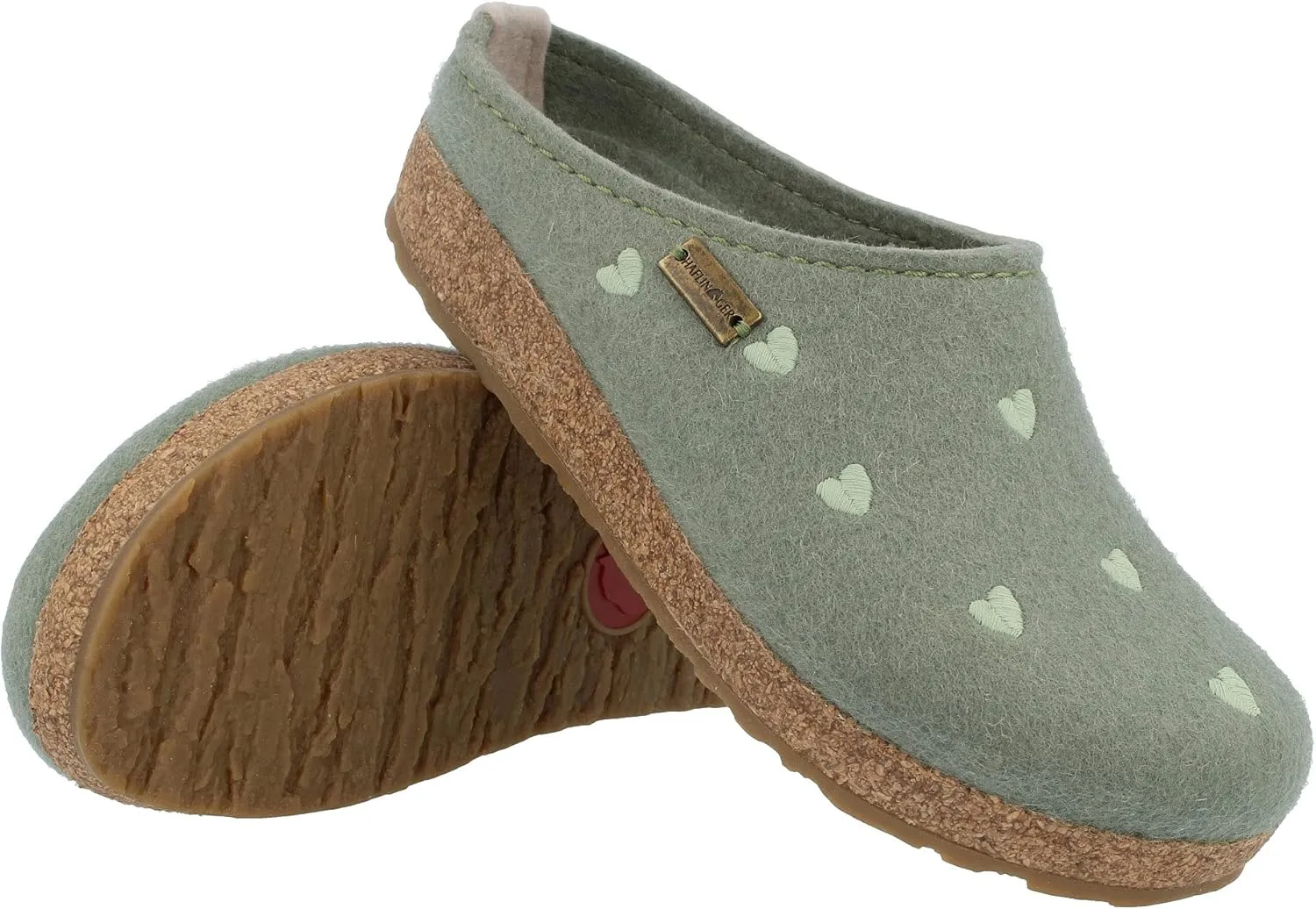 HAFLINGER Cuoricini Felt Clog Wool Slipper