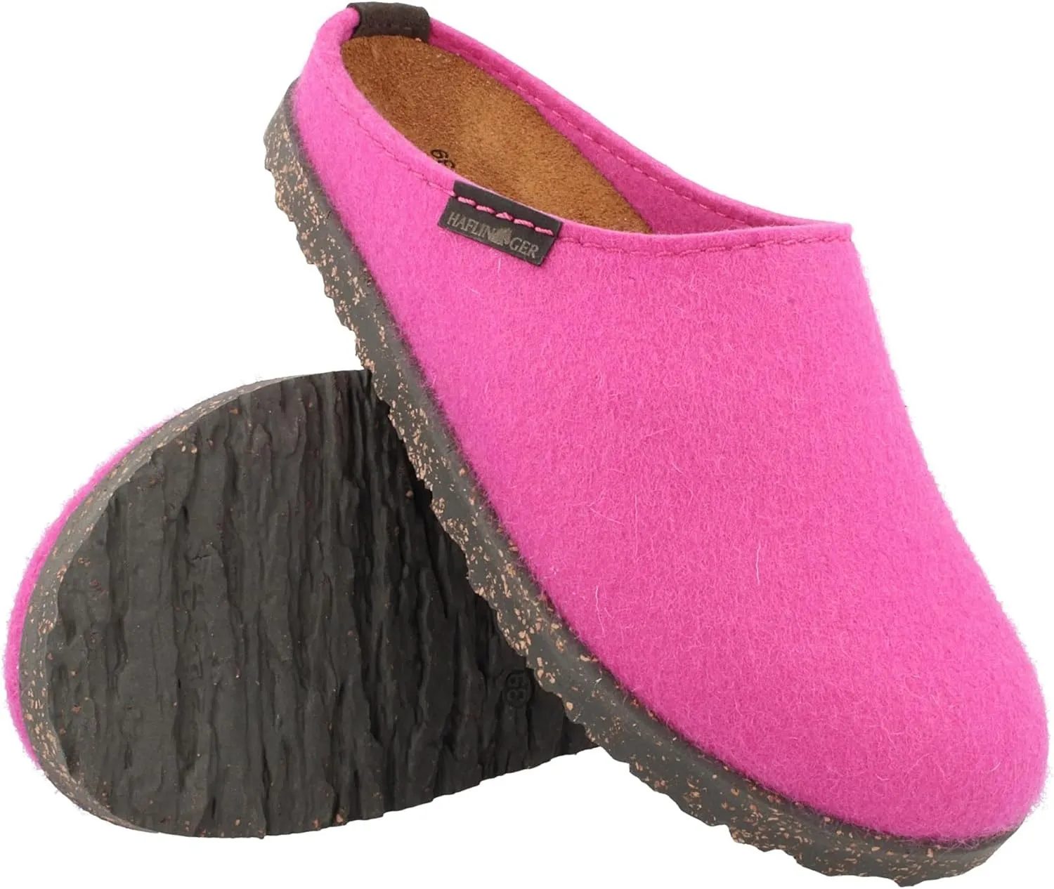 HAFLINGER Unisex Manhattan Warm Breathable Wool Slippers with Removable Footbed & Slip-Resistant Sole | Indoor & Outdoor Wear
