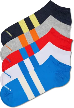 Happy Socks Solid Colored Sock Sets-Low & Sneaker Styles- For Men and Women, Made with Sustainable Organic Cotton