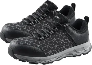 Happybuy Men's Steel Toe Shoes, US Size 11, Cushion Sport Safety, Lightweight Breathable, for Construction Industry Work, Black