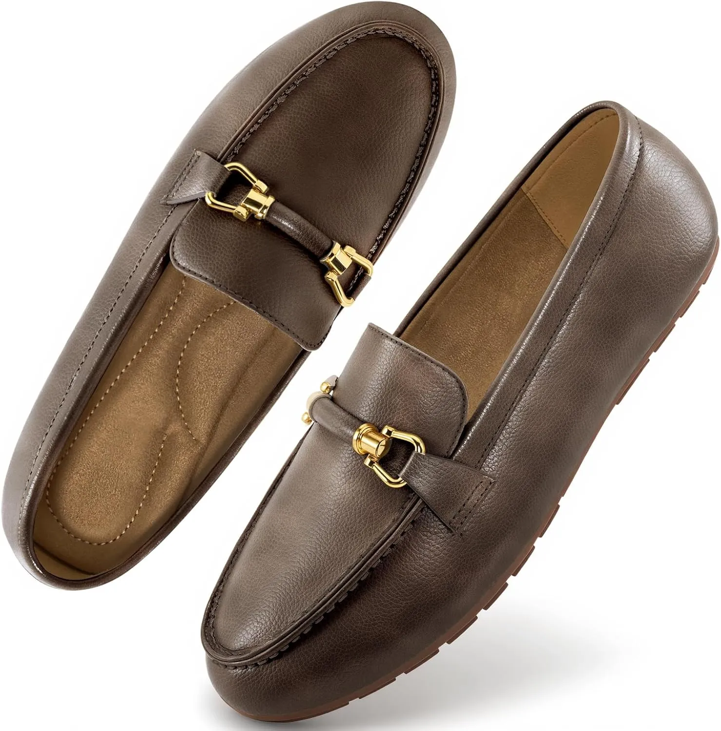 HARENCE Loafers for Women Comfortable Slip On Business Work Flats Shoes Casual Driving Moccasins Penny Loafer