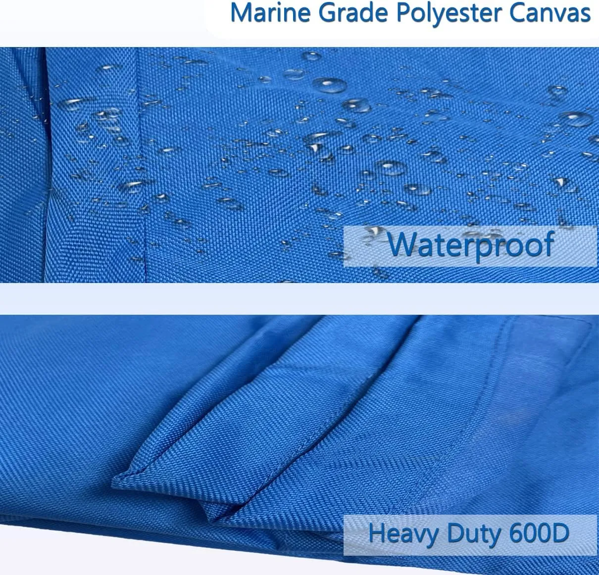 Heavy Duty Boat Center Console Cover, 600D Waterproof Rainproof Upgraded Marine Grade Polyester Canvas (Medium Size Up to 40" W 30" L 44" H)