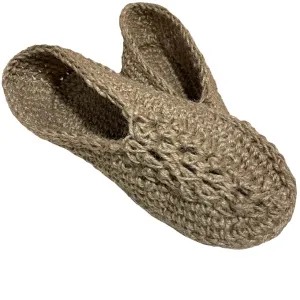 Hemp Hand knit Socks Slippers Men's-Women's-Unisex-Hemp home slippers-slipper shoes (8 US Man)