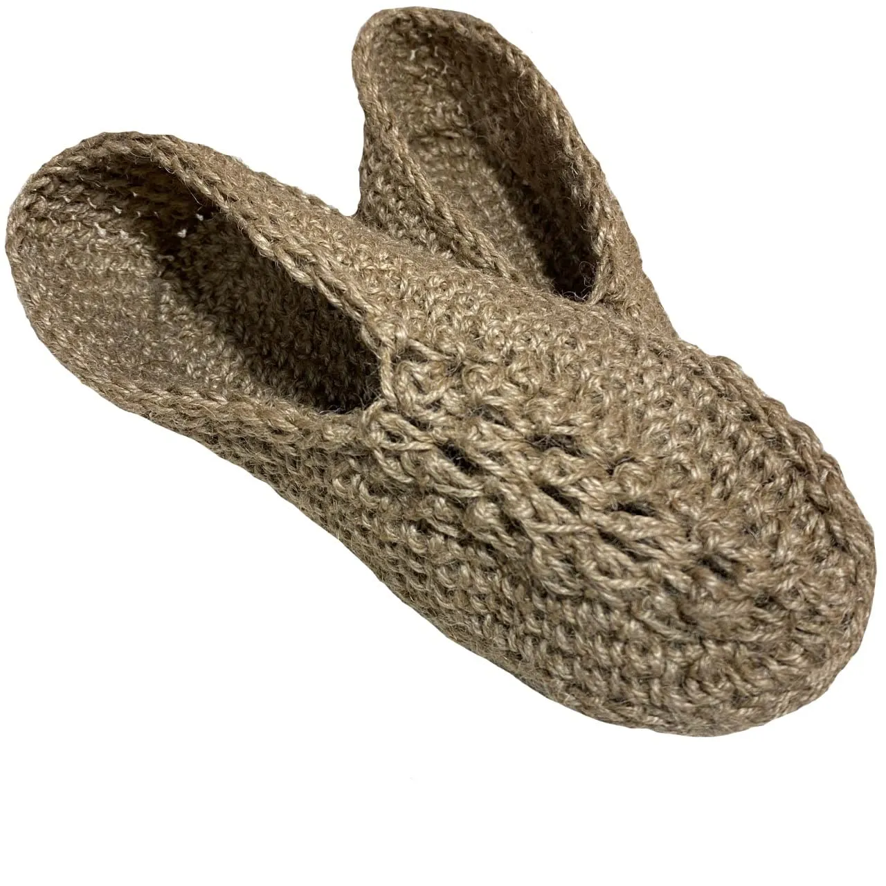 Hemp Hand knit Socks Slippers Men's-Women's-Unisex-Hemp home slippers-slipper shoes (8 US Man)