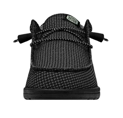Hey Dude Black/Black Wally Sport Mesh Men's Casual Shoes 40403