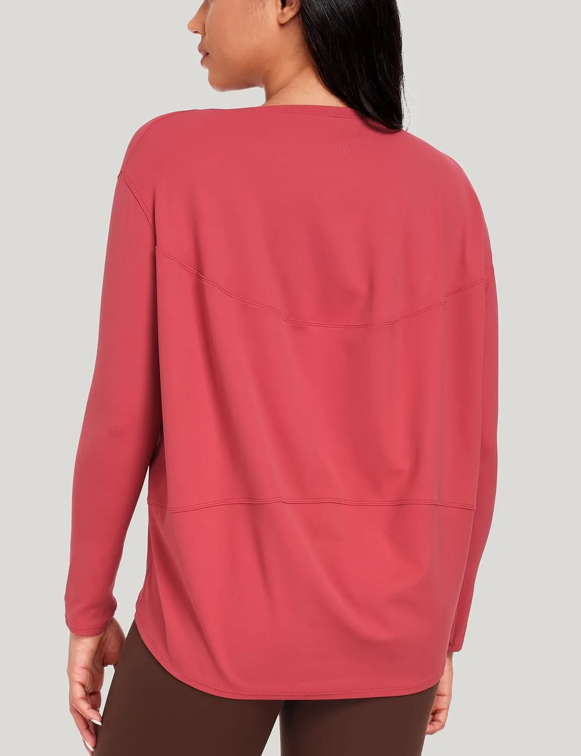 HeyNuts Long Sleeve Workout Shirts for Women Boat Neck Yoga Tops Loose Fit Soft Casual Shirts