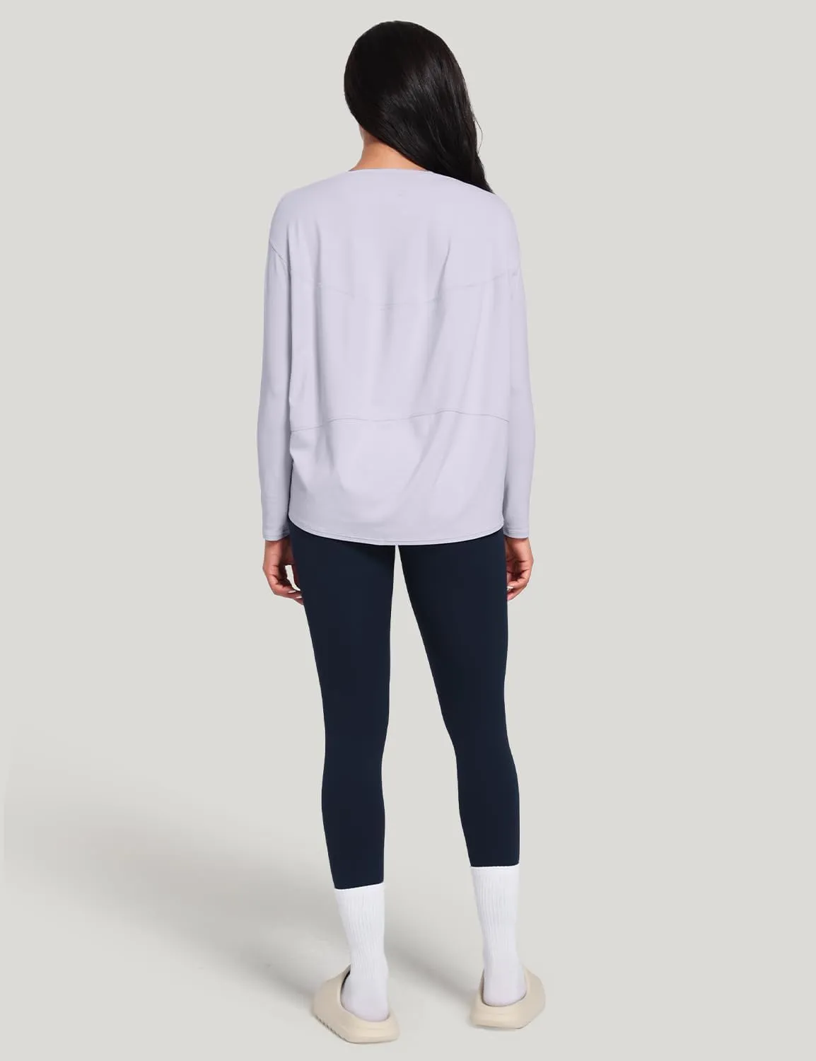 HeyNuts Long Sleeve Workout Shirts for Women Boat Neck Yoga Tops Loose Fit Soft Casual Shirts