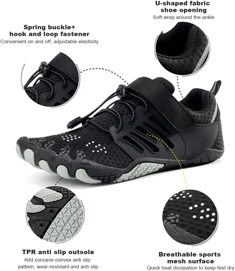 Hike Barefoot Shoes Women Minimalist Trail Running Shoe Non-Slip Breathable Wide Toe Shoes Zero Drop Lightweight Hiking Shoes