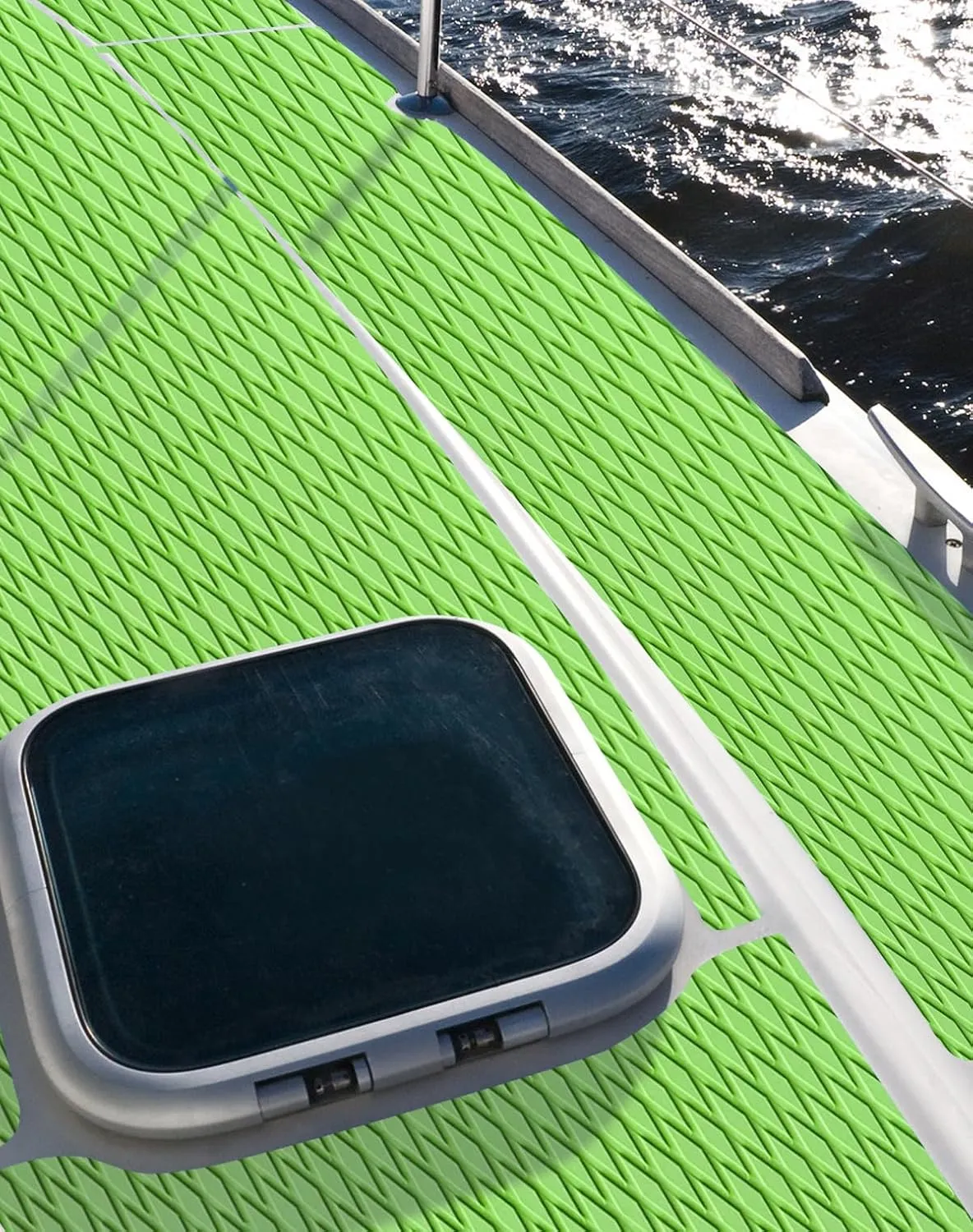 Hjdeck Universal Sufboard Pad EVA Foam Boat Flooring Decking Sheet Self-Adhesive Non-Slip Deck Grip Mat Marine Carpet for Yacht Boat Kayak Decking Golf Cart Fishing Boat RV Surfing Traction Pad