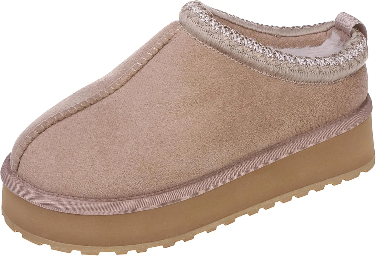 Home Slipper Platform Slippers for Women Indoor Outdoor Mini Boots Non-slip Plush Lining Slip On House Shoes