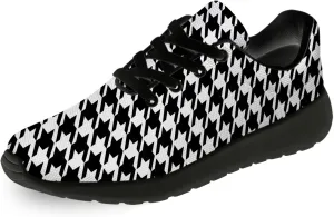 Houndstooth Print Shoes Women Men Lightweight Breathable Walking Tennis Shoes Running Sneakers Gifts for Dad Mom