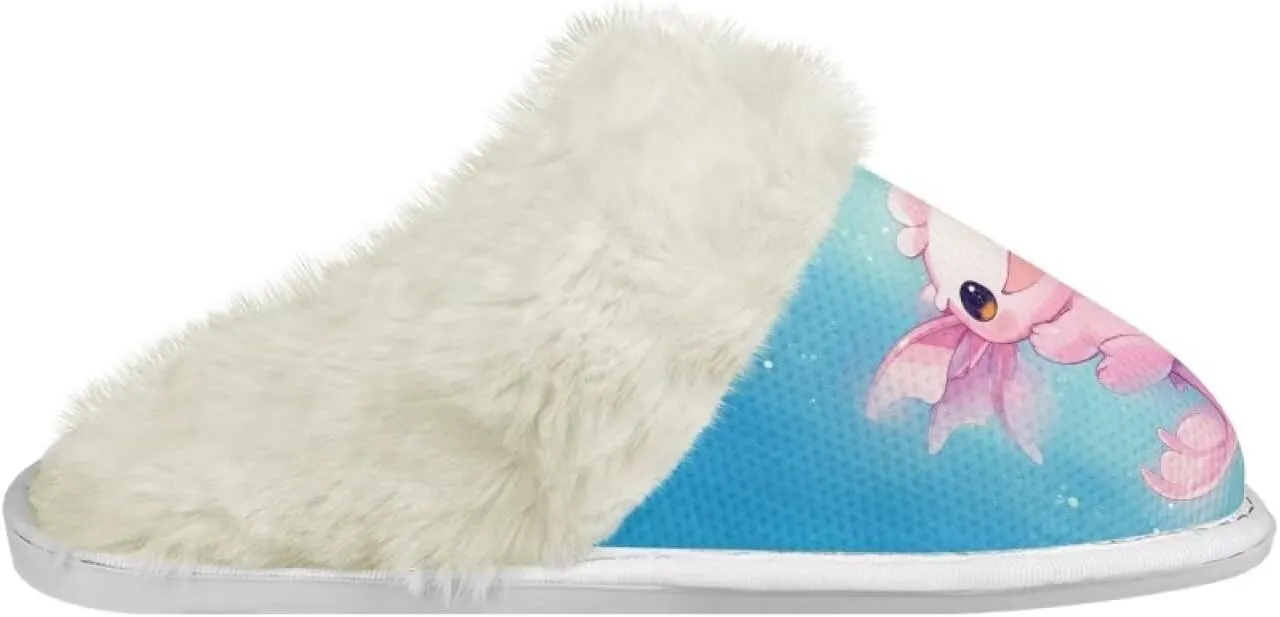 House Slippers for Women Indoor Winter Warm Fuzzy Slipper Size 5-12 Bedroom Non-Slip