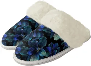 Howilath Fuzzy Slippers Women with Fur Edges House Shoes Bedroom Plush Slippers for Indoor & Outdoor