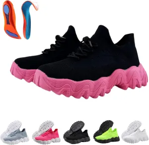 Hrtesus Nurse Babe Tennis Shoes Women, Ortho Pro Shoes for Women, Classic Lace Up Low Top Slip-On Sneakers, Women's Breathable Running Walking Shoes with Orthopedic Insoles