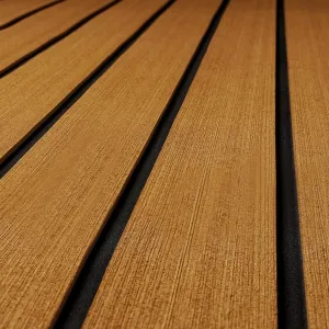 ICOOP Boat Flooring EVA Foam Boat Decking Sheet Brown Sea Deck Self Adhesive Marine Carpet Waterproof 47.2x15.8/47.2X 94.5 Peel and Stick Vinyl Flooring for Boats Hydro Turf Jon Non Slip Floor Mats