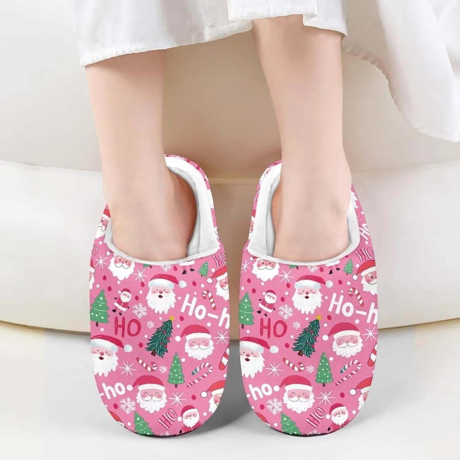 Indoor Home Slippers Kids Toddler Christmas Cozy Slippers Non-Slip Plush Slippers Boys Girls Winter