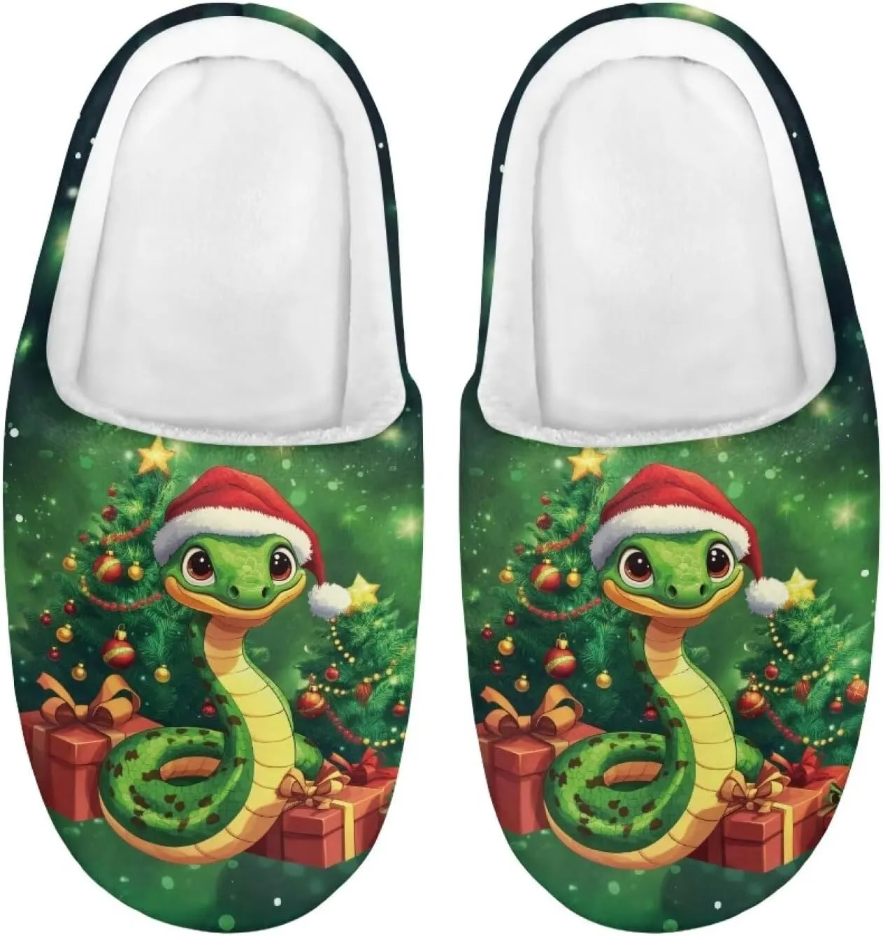 Indoor Home Slippers Kids Toddler Christmas Cozy Slippers Non-Slip Plush Slippers Boys Girls Winter