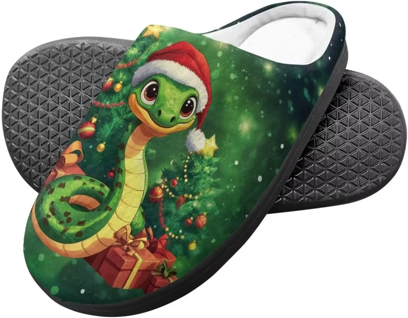 Indoor Home Slippers Kids Toddler Christmas Cozy Slippers Non-Slip Plush Slippers Boys Girls Winter