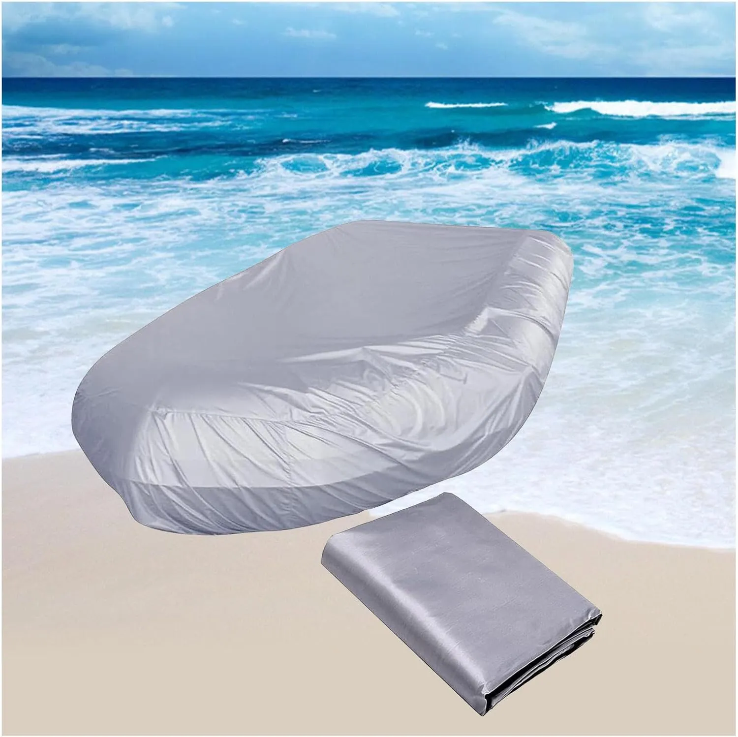 Inflatable Boat Cover 7 Sizes Dinghy Cover UV Resistant Boat Tarp for Small Inflatable and Rigid Inflatable Boats,230 * 165 * 46cm