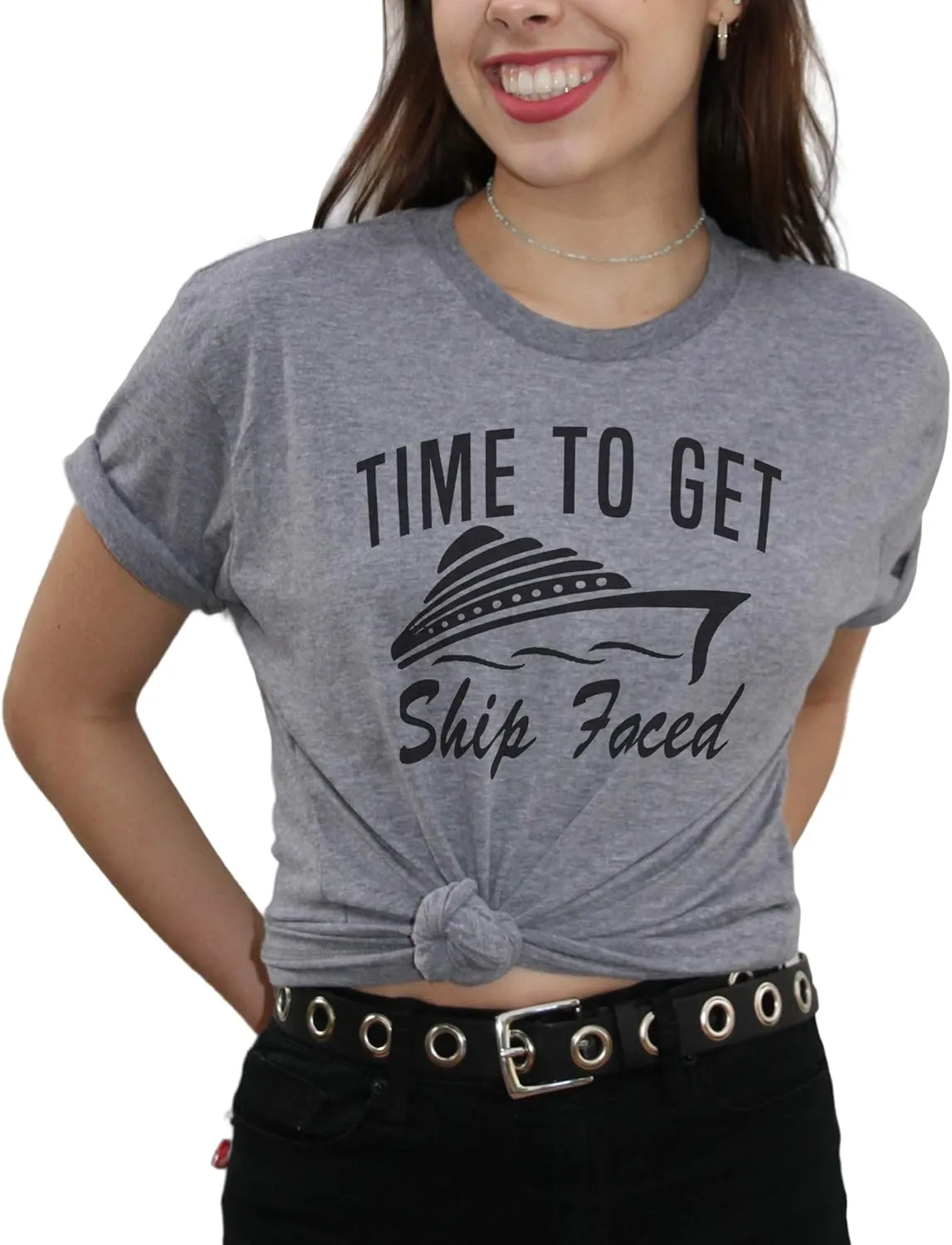 It's Your Day Clothing Time to Get Ship Faced Shirt - Funny Cruise Shirts - Couples Unisex Crew Neck Drinking Tshirts