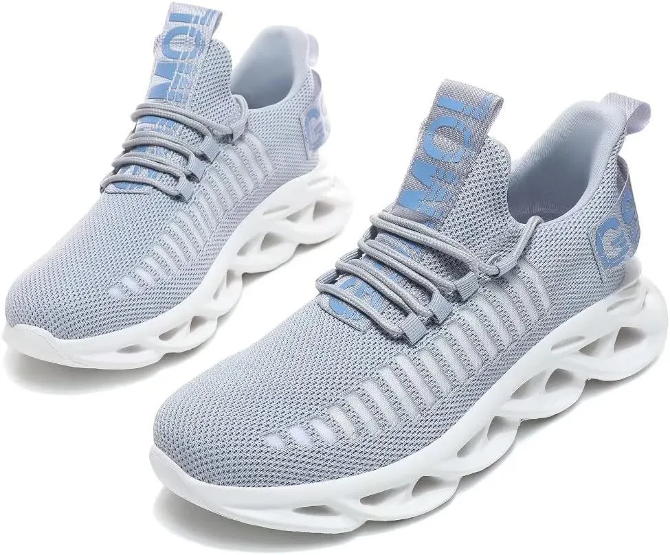 Jakcuz Women's Lace Up Walking Shoes Breathable Ultra Lightweight Sport Casual Ladies Girls Fashion Platform Sneakers