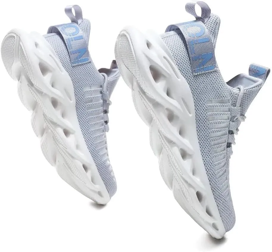 Jakcuz Women's Lace Up Walking Shoes Breathable Ultra Lightweight Sport Casual Ladies Girls Fashion Platform Sneakers