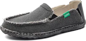 JAMONWU Men's Slip on Shoes Cloth Shoes Deck Shoes Canvas Leisure Vintage Casual Loafer Boat Shoes