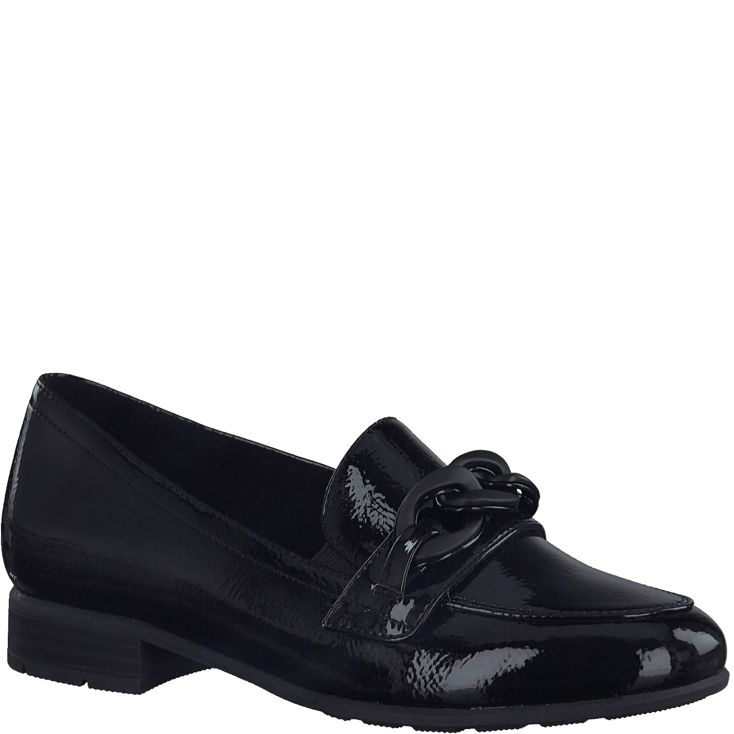 Jana 24260 - Ladies Loafer Slip On in Black Patent