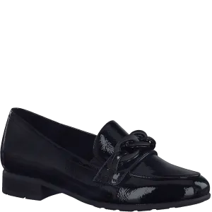 Jana 24260 - Ladies Loafer Slip On in Black Patent