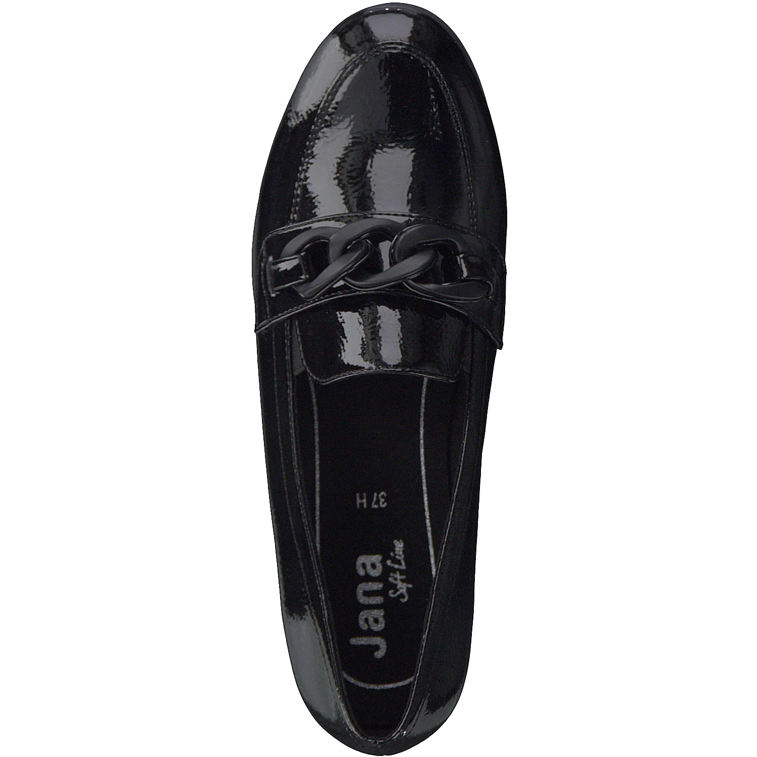 Jana 24260 - Ladies Loafer Slip On in Black Patent