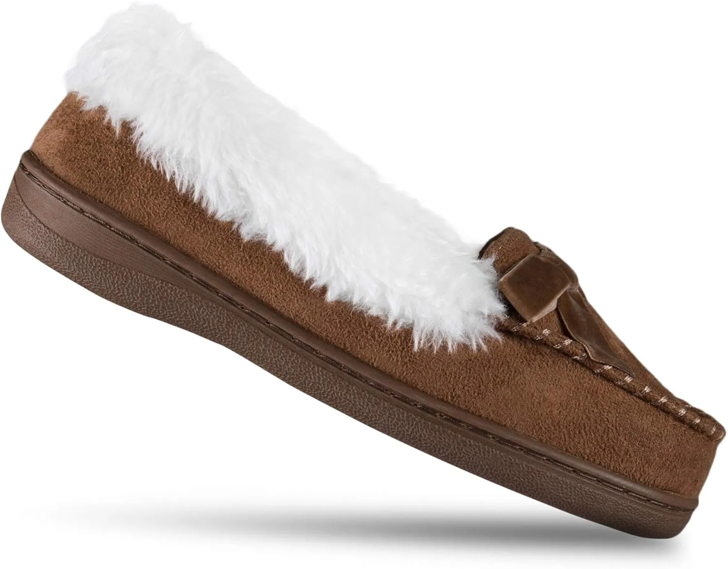 Jessica Simpson Girl's Microsuede Moccasin Indoor Outdoor Slipper Shoe