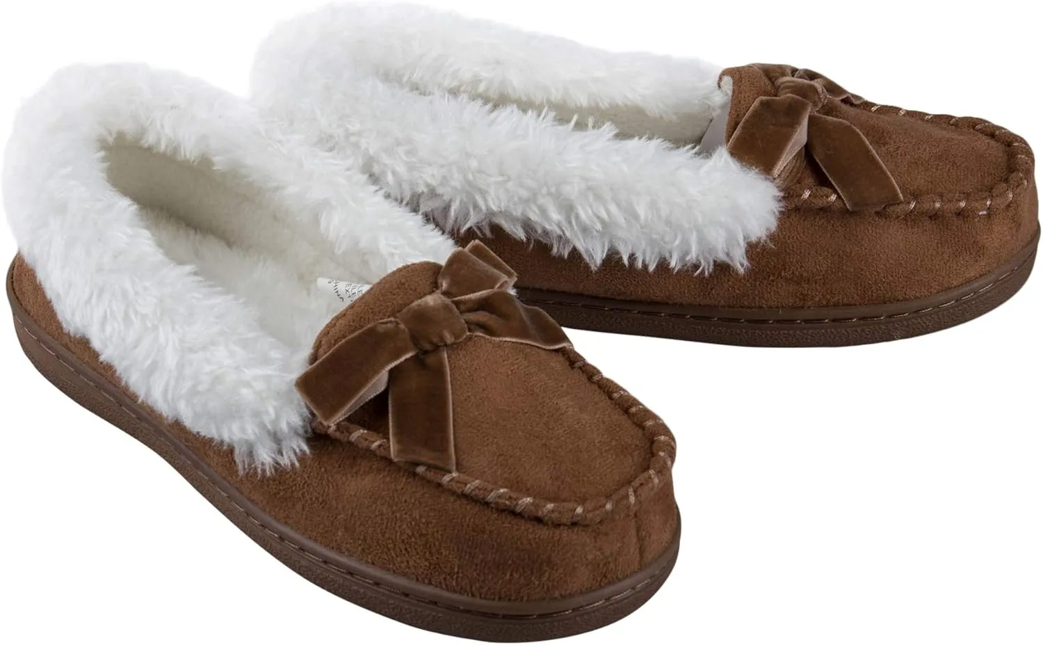 Jessica Simpson Girl's Microsuede Moccasin Indoor Outdoor Slipper Shoe