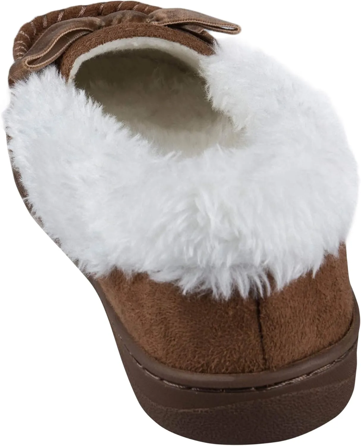 Jessica Simpson Girl's Microsuede Moccasin Indoor Outdoor Slipper Shoe