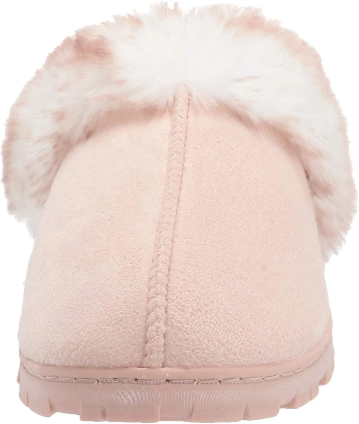 Jessica Simpson Women's Faux Fur Clog - Comfy Furry Soft Indoor House Slippers with Memory Foam